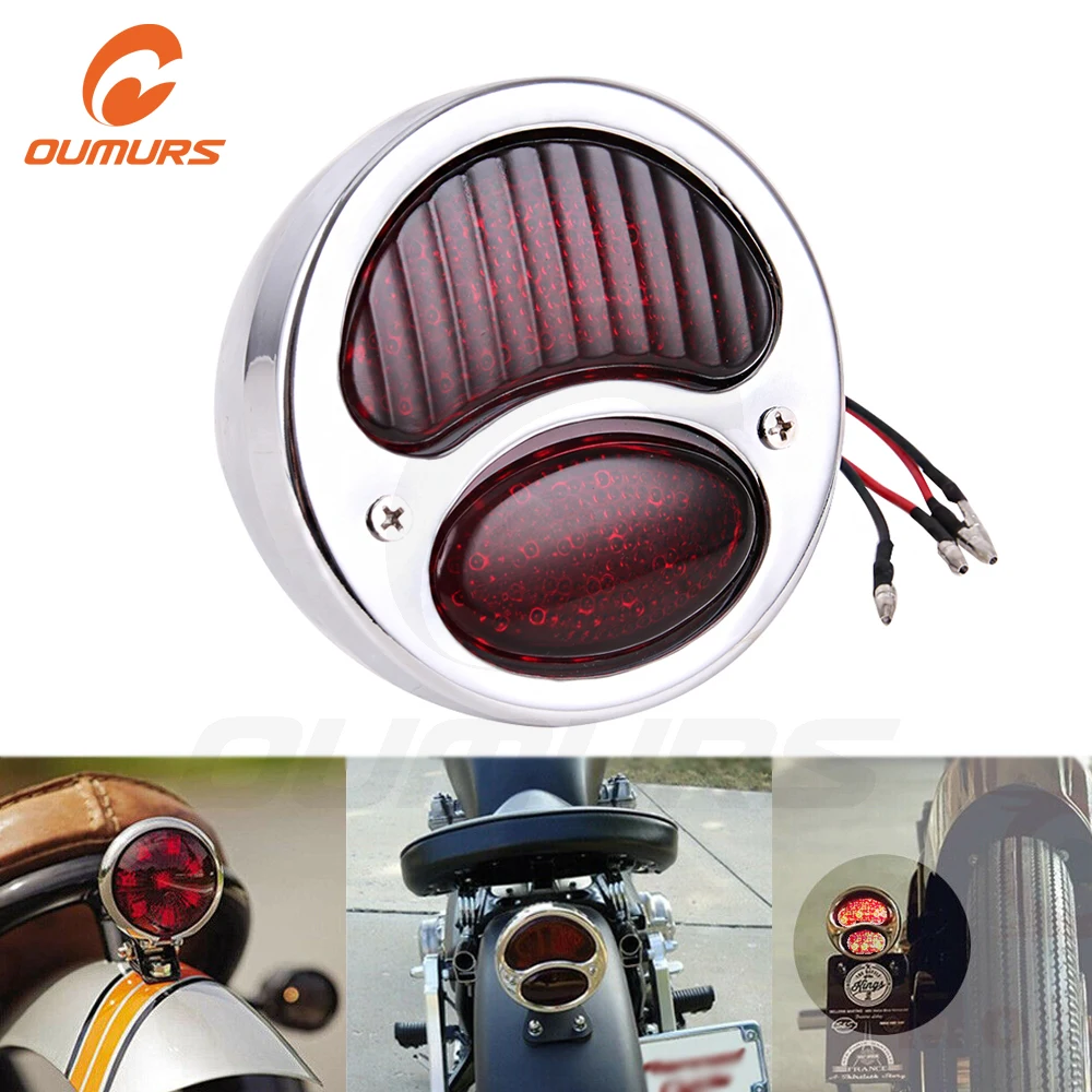 Задний фонарь для мотоцикла ouwalls подходит Harley Chopper Bobber Cafe Racer задний стоп сигнал s