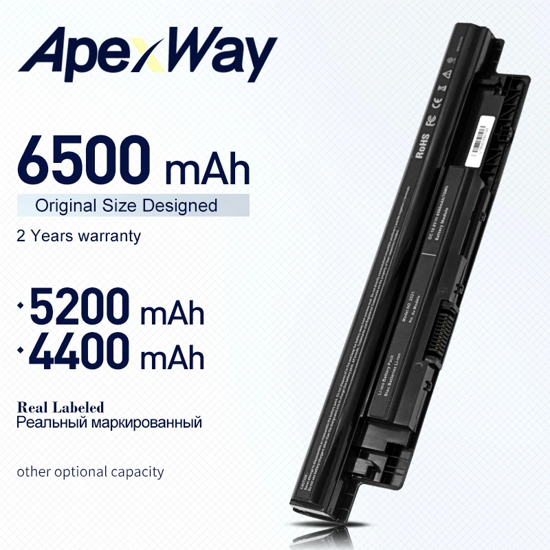 ApexWay ноутбук Батарея для Dell Inspiron 3521 17R 5721 15R 5521 15 14R 5421 14 3421 MR90Y VR7HM W6XNM mr90y YGMTN XRDW2