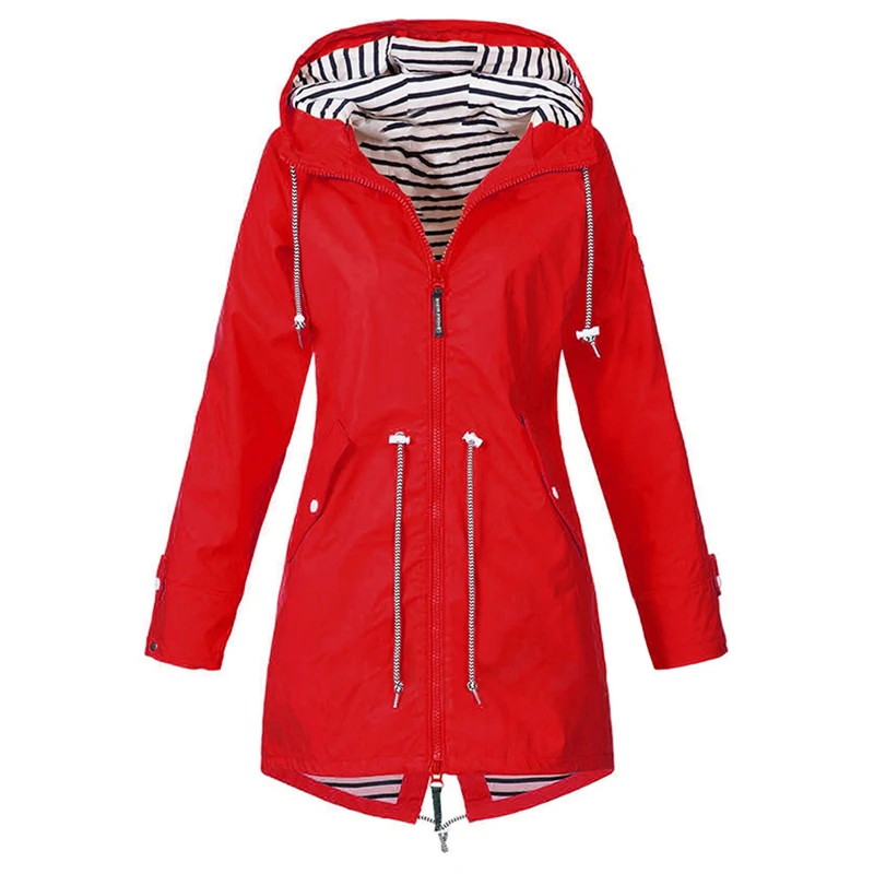 Loozykit Женская куртка, пальто, водонепроницаемая переходная куртка, уличная походная одежда, легкий плащ, женский плащ