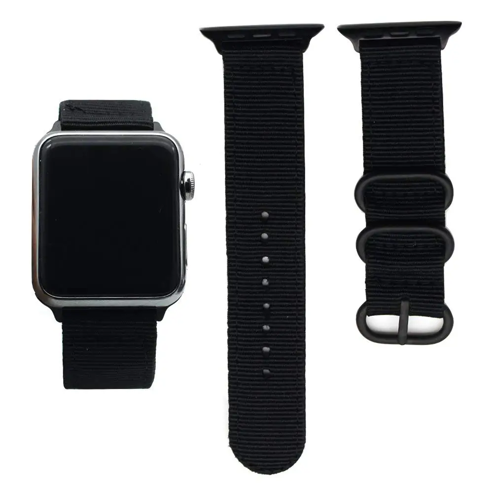38 мм/42 мм, ремешок для часов Apple Watch, ремешок для часов серии 1, 2, 3, браслет на запястье, ремешок для часов Apple Watch, 4 ремешка - Цвет: Black