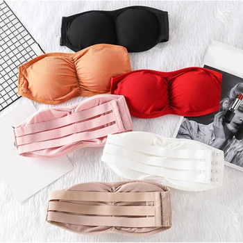 

Women Breathable Underwear Sexy Women Slim Seamless Strapless Bra Wrapped Chest Push Up Lingerie Comfortable Wireless Bras