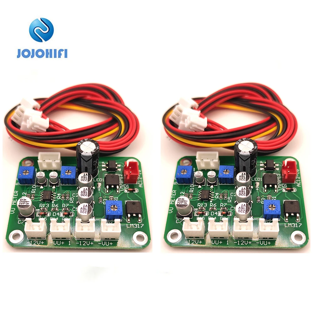 2pcs VU Meter Driver Board 5.0 Head Driver Board Meter Pre-Driver Board with Adjustable Light and Dark Backlight Amplifier