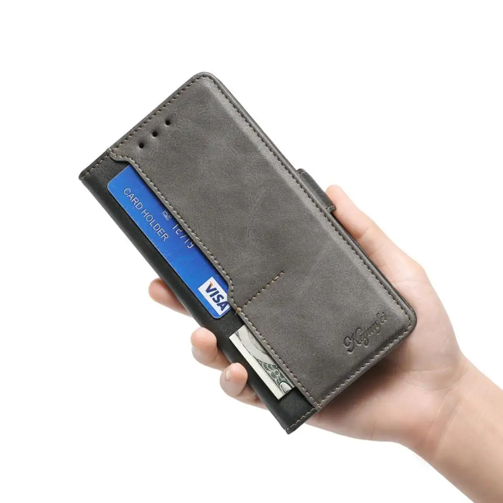 For Xiaomi Mi A3 Lite Mix 3 Luxury Splice Card Holder Flip Mobile Phone Leather Case Magnetic Wallet Stand Cover Bag