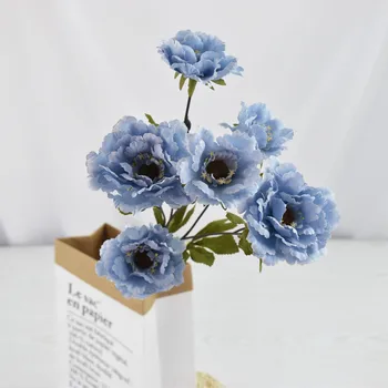 

New Style 6 Head lian he Peony Wedding Hall Autumn of Decoration Imitation Flowers Home Decoration Road Lead Flower Arrangement