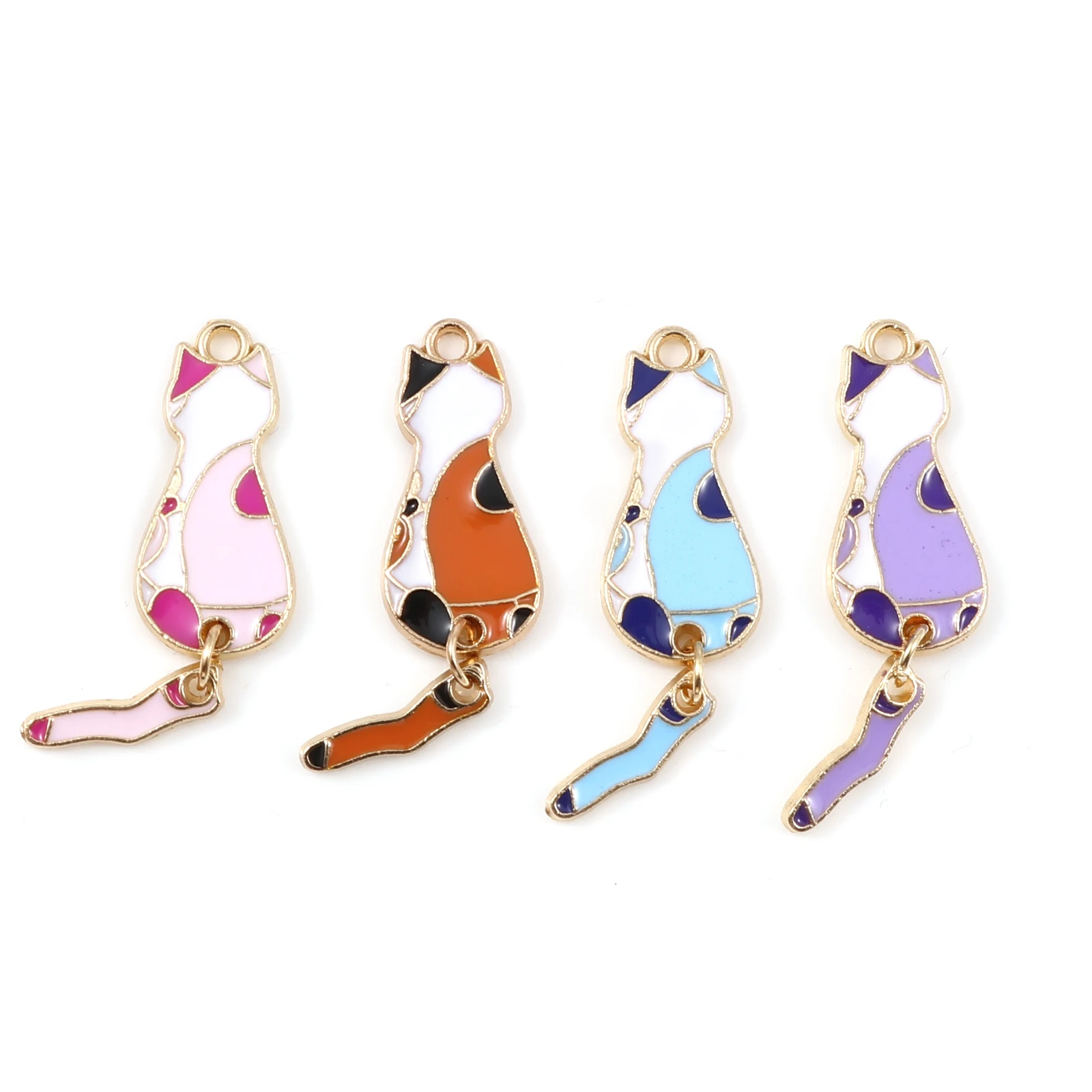 Cat Pendant Alloy Enamel Charm Cat Pendant Charm Jewelry Cat Charm