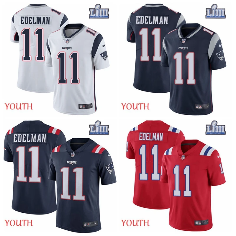 Youth kids New EnglandJulian Edelman Patriots Super Bowl LIII Bound jersey