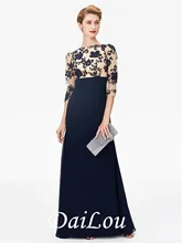 Sheath / Column Mother of the Bride Dress Color Block Beautiful Back Bateau Neck Floor Length Chiffon Floral Lace 2021