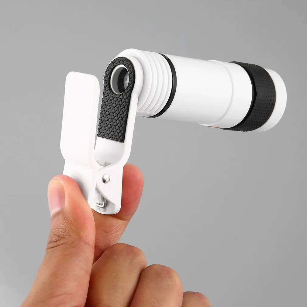 Объектив камеры Mobiele Telefoon 12X Zoom Telelens Externe Telescoop Met Universele Clip для смартфона