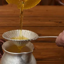 Чистое серебро ручной работы, тканый ситечко для чая, креативный кунг-фу, аксессуары для чайной церемонии, ситечко для чая