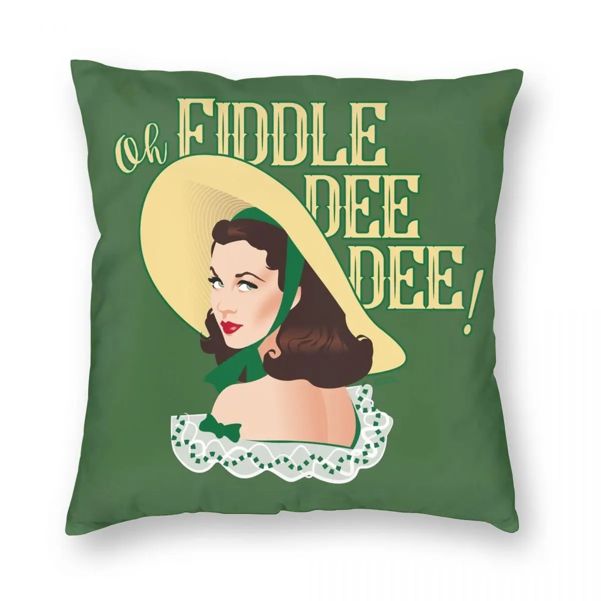 

Fiddle-dee-dee Square Pillowcase Polyester Linen Velvet Creative Zip Decorative Throw Pillow Case Home Cushion Cover