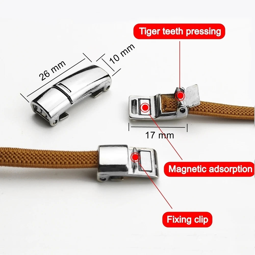 Magnetic Shoelaces Elastic No Tie Shoe laces Kids and Adult Flat Sneakers Shoelace Quick Lazy Buckle Fixed Laces 1 Pair