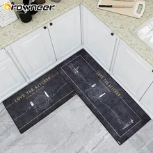 Kitchen Floor Mat Tableware Pattern Entrance Doormat Bathroom Living Room Carpet Anti-slip Antifouling Long Rugs Home Decoration