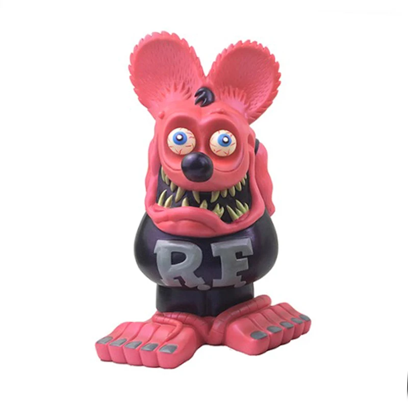 Крыса Финк мышь светится в темноте ратфинк мышь фигурка Ed Big Daddy Roth Коллекционная модель игрушки Рождественский подарок - Цвет: red