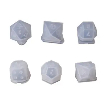 

6 Shapes Dice Fillet Square Triangle Dice Mold Dice Digital Game Silicone Mould
