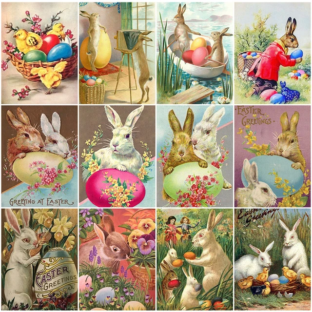 5d Diamond Painting Rabbit Easter Eggs Full Drill Diamond Embroidery Mosaic  Rhinestone Cross Stitch Arts Gift Decoration - Diamond Painting Cross  Stitch - AliExpress