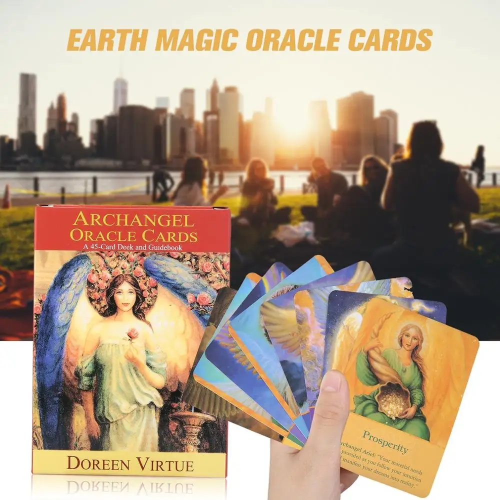 Волшебная Архангел Oracle карты магия земли: читать судьба Таро карты игра для личного Применение Настольная игра 45-игральной карты и руководство