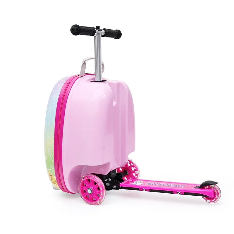 Мультипликационный скейтборд, Многофункциональный чемодан на колесиках, Спиннер, чемодан, подходит для детей, для переноски багажа на колесиках