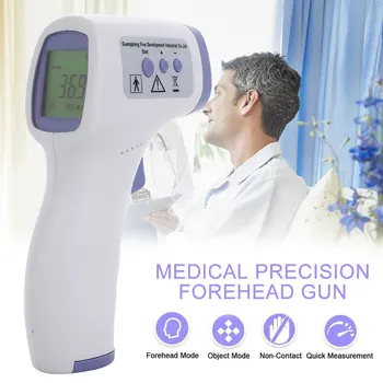 

ISO CE Temperature Measurement Device LCD Non-contact Baby/Adult Home Medical Infrared Thermometer Forehead Body IR Thermometer