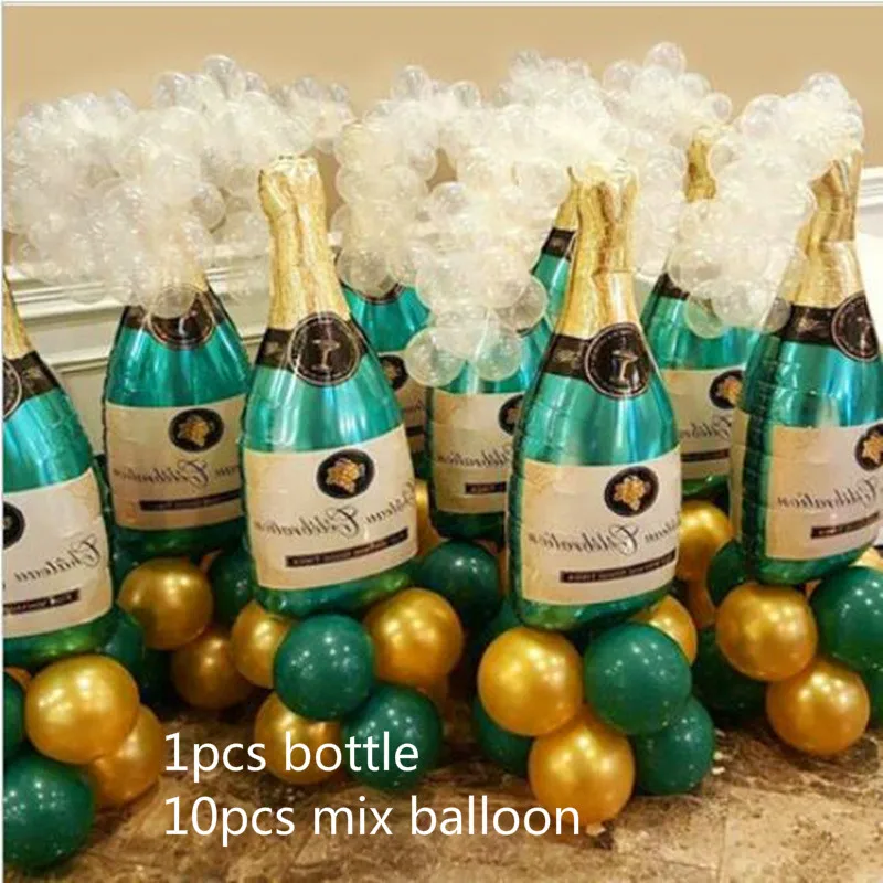 1 комплект 4" большие бокалы для шампанского бутылки фольги Воздушные шары золотые конфетти латексные воздушные шары Свадьба День Рождения украшения поставки взрослых - Цвет: style 4