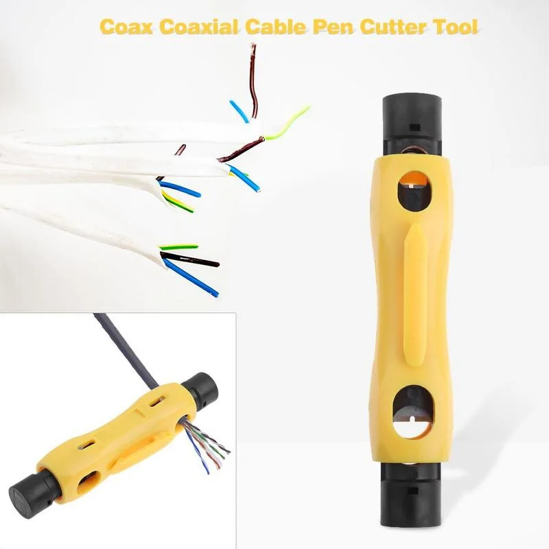 Coaxial Cable Wire Pen Cutter Stripper Hand Pliers Tool for Cable Stripping 