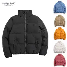 

Winter down jacket serige park short style luxury branded style for lady winter coat with zipper parkas eden women's clothing