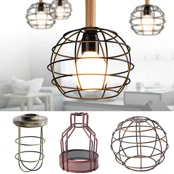 

Bulb Cage Guard Iron Vintage Ceiling Shade For Home Light Fitting Cafe Lampshade