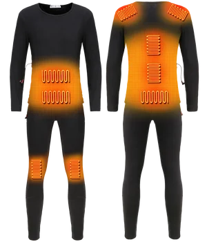 

2020 Heated Jacket Men Women Motorcycle Heating Jacket Electric USB Heating Suit Thermal Underwear Set Heated Shirt Top S-4XL