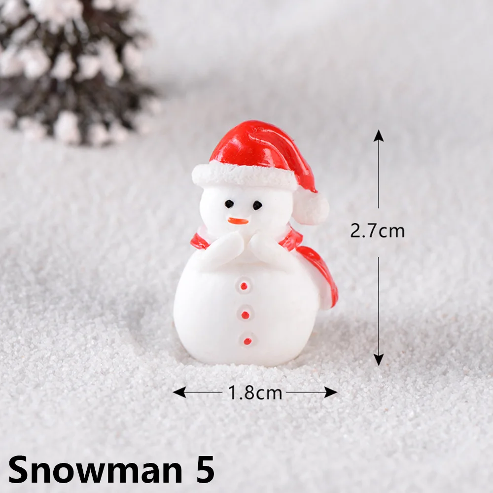 Snowman 5 1 шт. подарок микро бонсай для пейзажа Сказочный Сад домашний Декор Фигурка снеговика Мини Санта Клаус рождественские украшения аксессуары - Цвет: Snowman 5