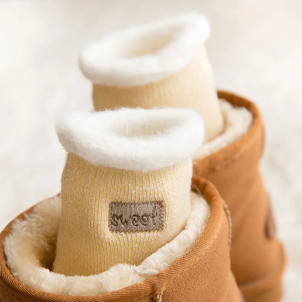 Зимние женские носки ORLVS, бархатные женские носки, calcetines mujer divertido, толстые теплые носки с оборками,#4
