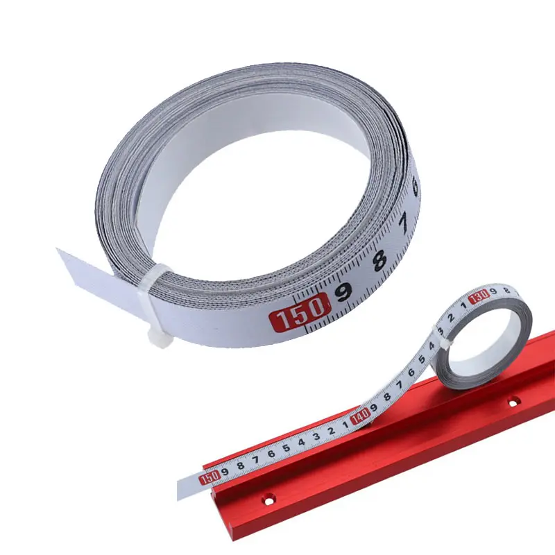 Durable Rust-Proof Stainless Steel Self-Adhesive Metric Ruler Tape 1-3m