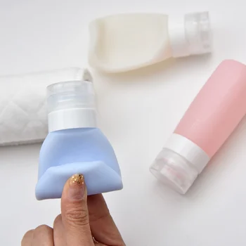 

6Pcs/Set Fashion Silicone Travel Bottle Sub-bottle Set Leak-proof Squeezable Refillable Home Travel Storage