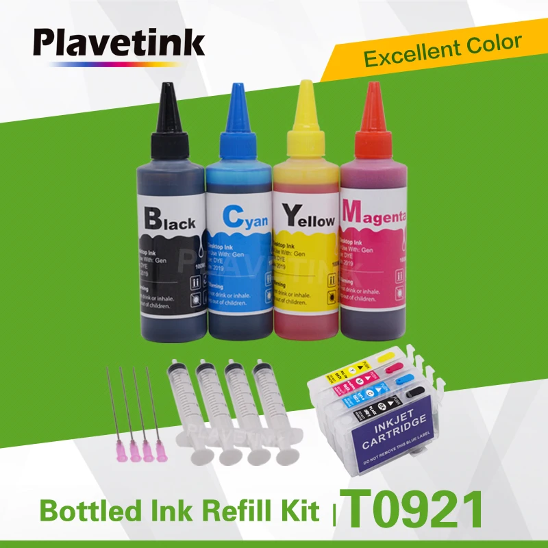 Картридж Plavetink 4 цветный для принтеров Epson Stylus C91 CX4300 T27|Чернильные картриджи| |