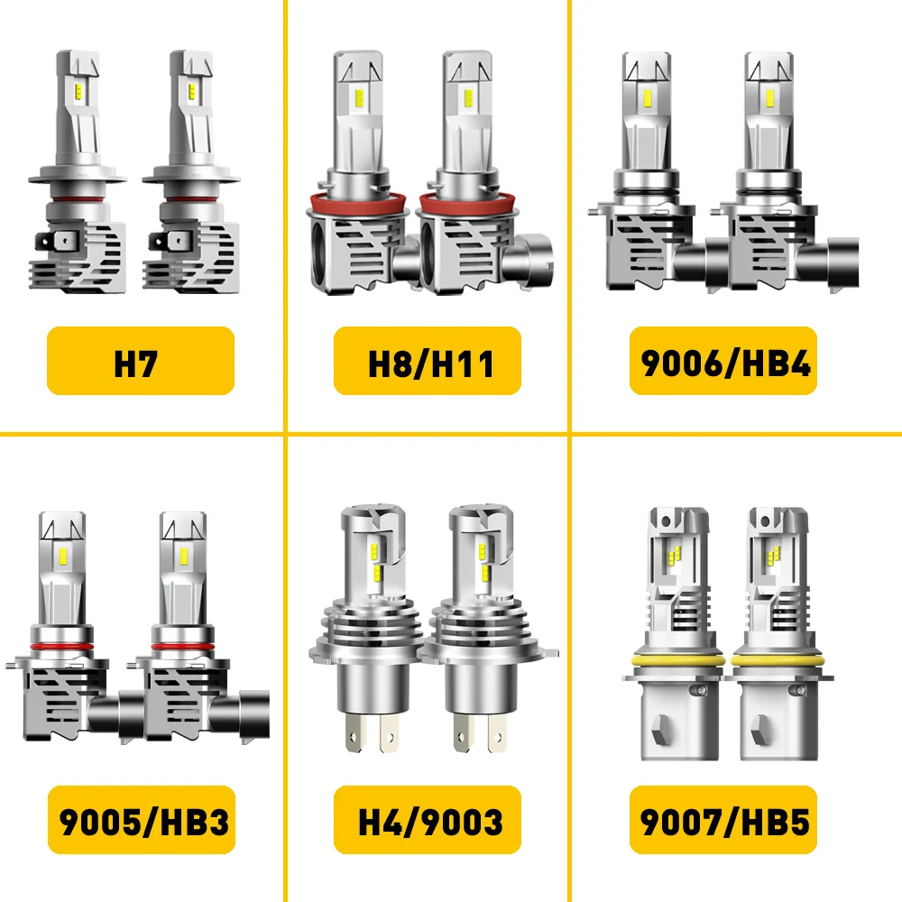H11 H8 H9 LED Headlight Bulbs, 120W 24000 Lumens Per Set, 700% Brighte