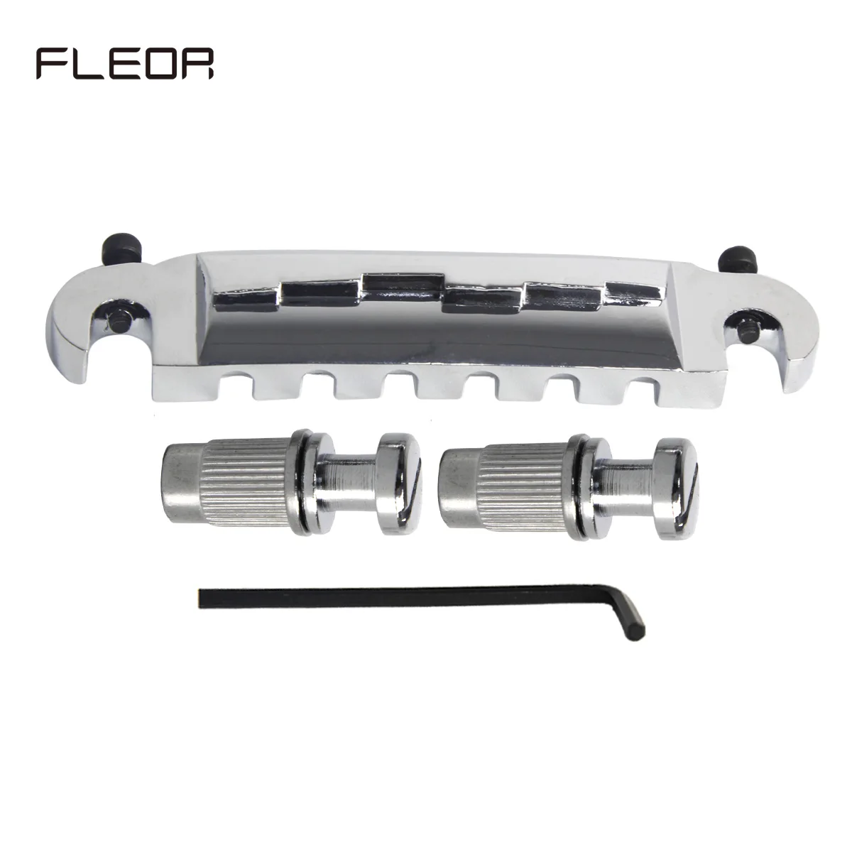 FLEOR Zinc Alloy Wraparound Guitar Bridge Tailpiece Chrome for LP SG | Спорт и развлечения