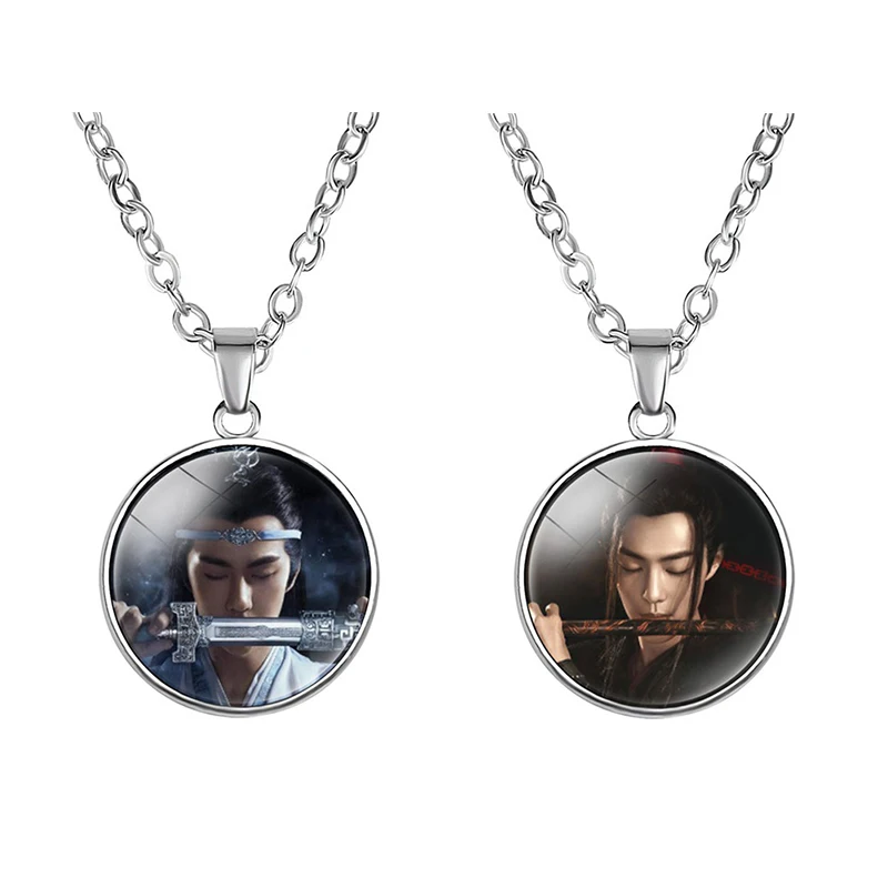 Wei WuXian Lan WangJi CHEN QING LING glass ожерелье с камнем незатаенные Xiao Zhan Wang Yibo ожерелье кулон вентиляторы коллекция подарки