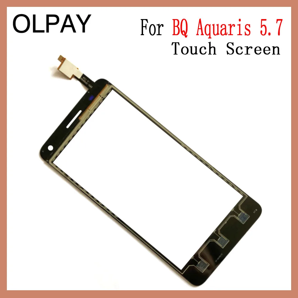 OLPAY 5,7 ''сенсорный экран для BQ Aquaris 5,7 сенсорный экран стекло дигитайзер панель объектив сенсор Ремонт Бесплатный клей+ салфетки