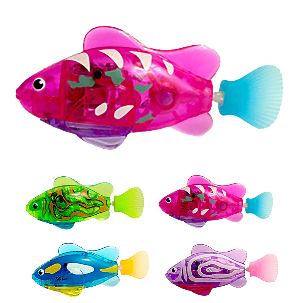 

Kapmore Cat Toys Water Activated LED Swimming Fish Toy With Aquatic Weed & Screwdriver Pet Interaction Supplies Dropshipping