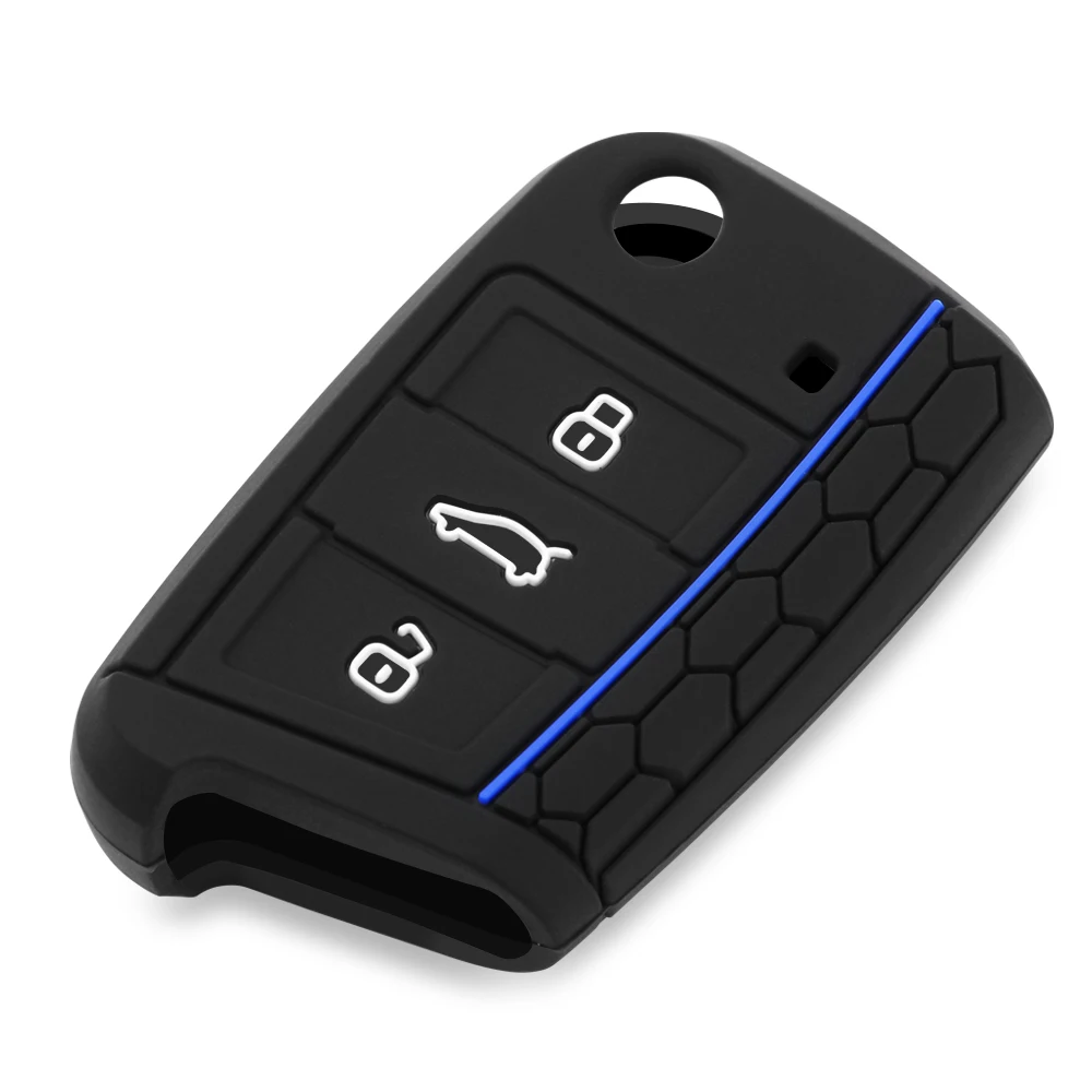 3 BUTTON FLIP KEY SILICONE COVER for VW GOLF 7 MK7 SKODA SEAT 2014 2015