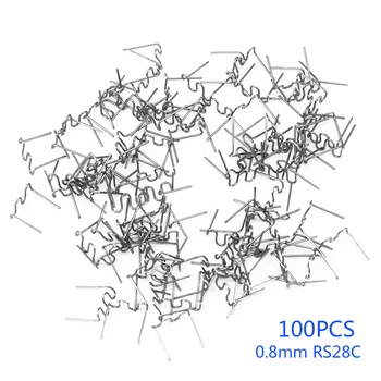 

100pcs 0.8mm Silver Tool Pre-cut Staples Wave Flat Hot Staples Plastic Repair