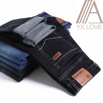 

2020 New Fashion Jeans Mens Pants Cotton Deniem Classic Trousers Casual Stretch Slim High Quality Black Blue Multiple Styles