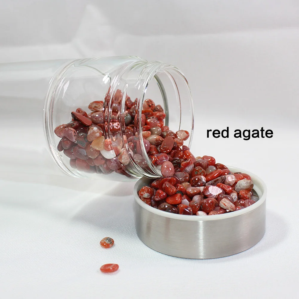 red agate Runyangshi натуральный кристалл стеклянная бутылка для воды целебная палочка эликсир кварцевый кристалл целебная бутылка - Цвет: red agate