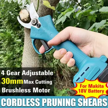 

18V Professional Cordless Electric Pruner Pruning Shear Efficient Cutter Tree Branch Pruner Shears for Makita Battery 30mm