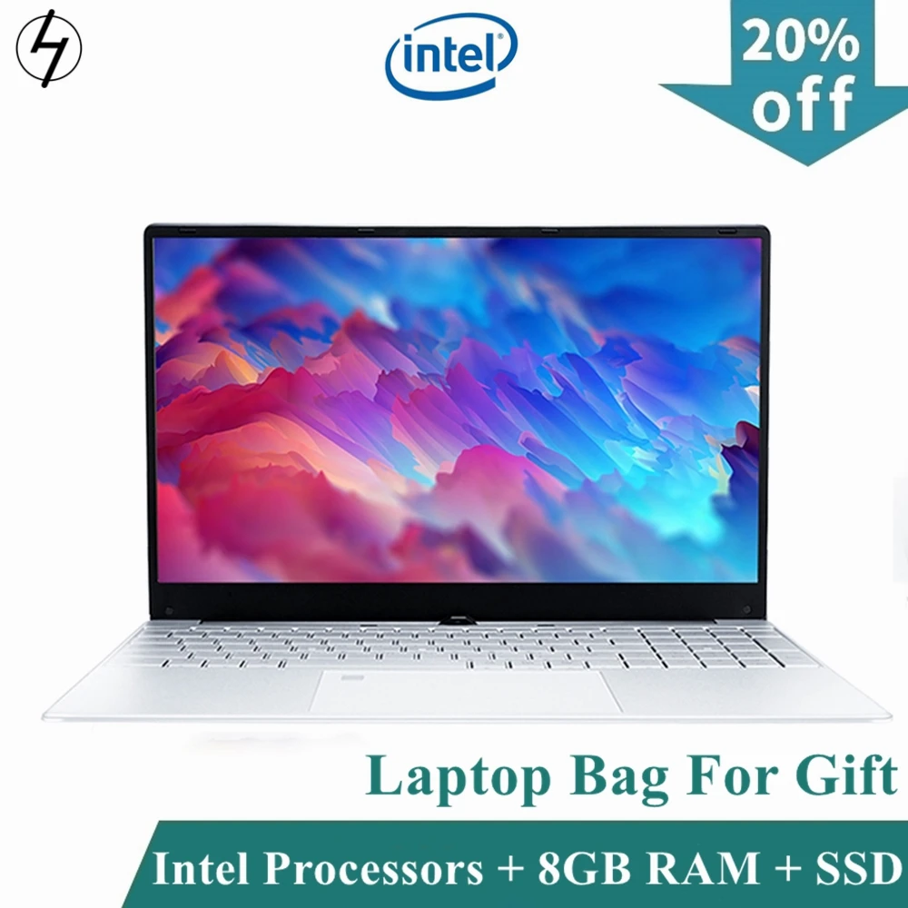 LHMZNIY 15.6 inch Notebook Fingerprint unlock Intel Core I3 5005U 8GB RAM laptop 256GB 512GB 1TB SSD Gaming notebook WiFI Webcam