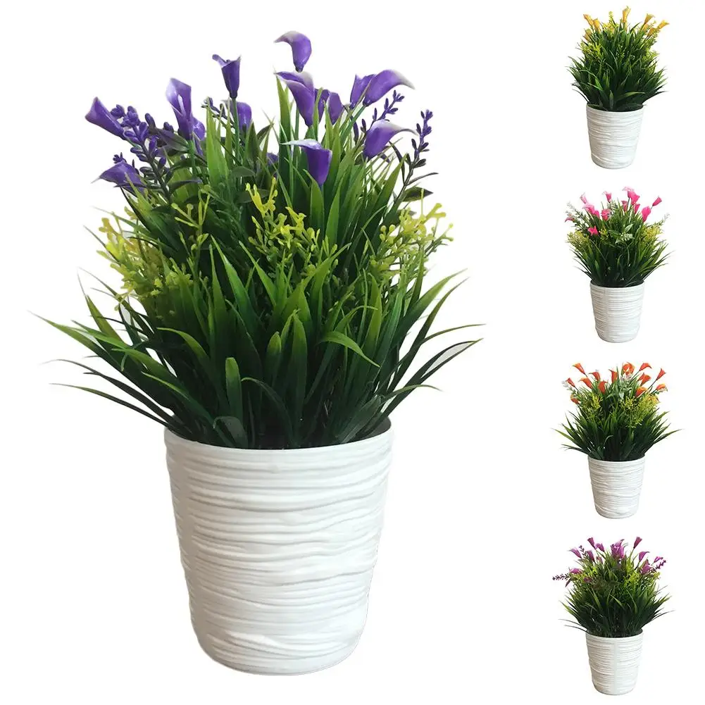 

1Pc Potted Artificial Flower Performance Stage Garden Home Party Decor Props Vivid Color Party Decor Beautiful Non-fading