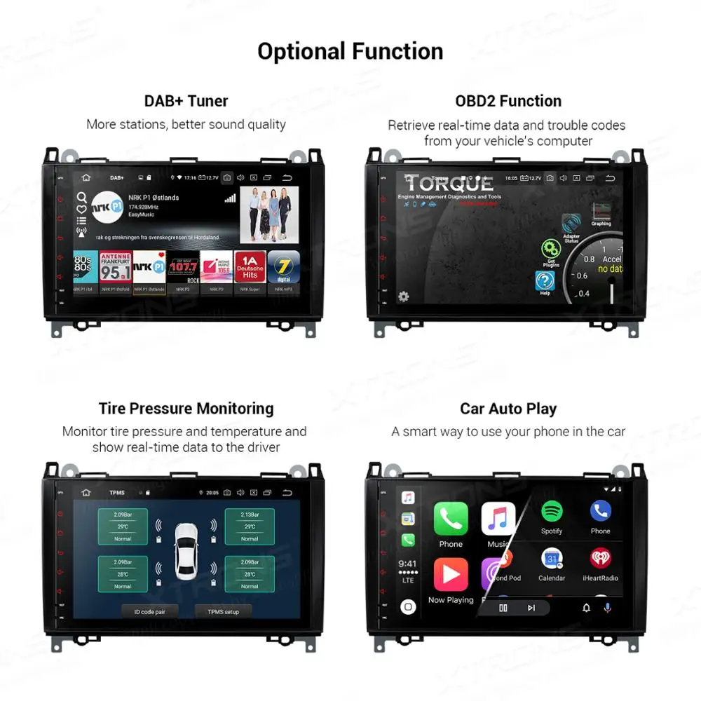 XTRONS Android 10 0 Qualcomm Bluetooth 5 автомобильный стерео Мультимедийный Плеер для Mercedes Benz W245
