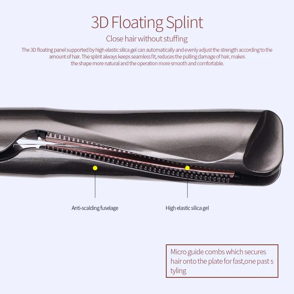 2 in 1 hair straightener and curler Twisted Plate Ceramic Curling Iron LED for all hair style barber curling iron