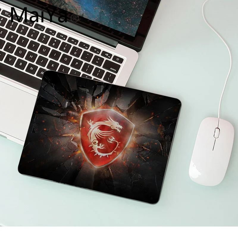 MaiYaCa НОВЫЕ ПОСТУПЛЕНИЯ персонализированные крутые модные MSI Нескользящие прочные компьютерные коврики размер для 18x22 см 25x29 см маленький коврик для мыши