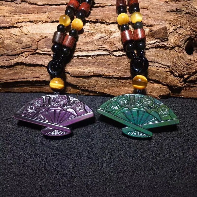 plus Bead chain Mingdu кристалл натуральный Радужный обсидиановый глаз вентилятор падение голый ожерелье-бусы DIY креативное производство - Цвет: plus Bead chain