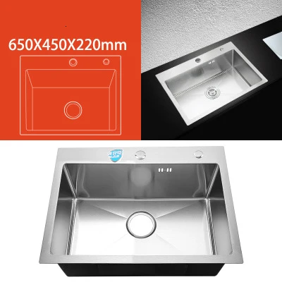 Kitchen sink, a bowl above the udermount assembly table or unit, hand washed, non sewn, 304 stainless steel kitchen sinks - Цвет: 7