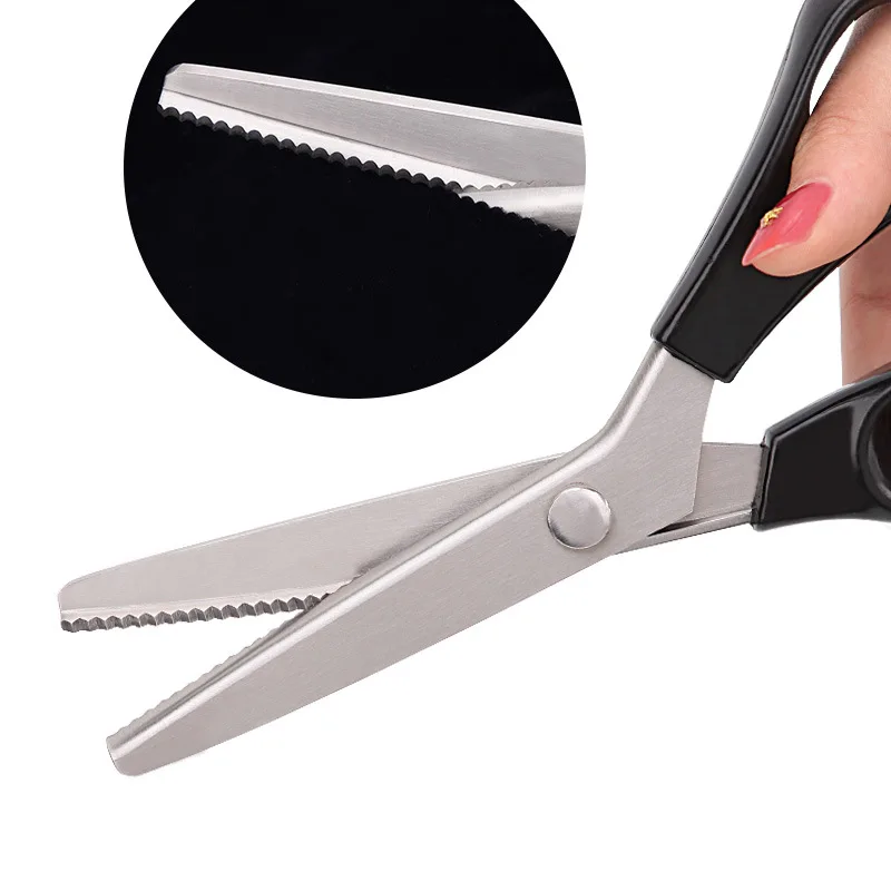 

Professional Tailor Scissors Stainless Steel Dressmaking Shears Fabric Craft Zig Zag Cut Scissors DIY Sewing Tool Handheld